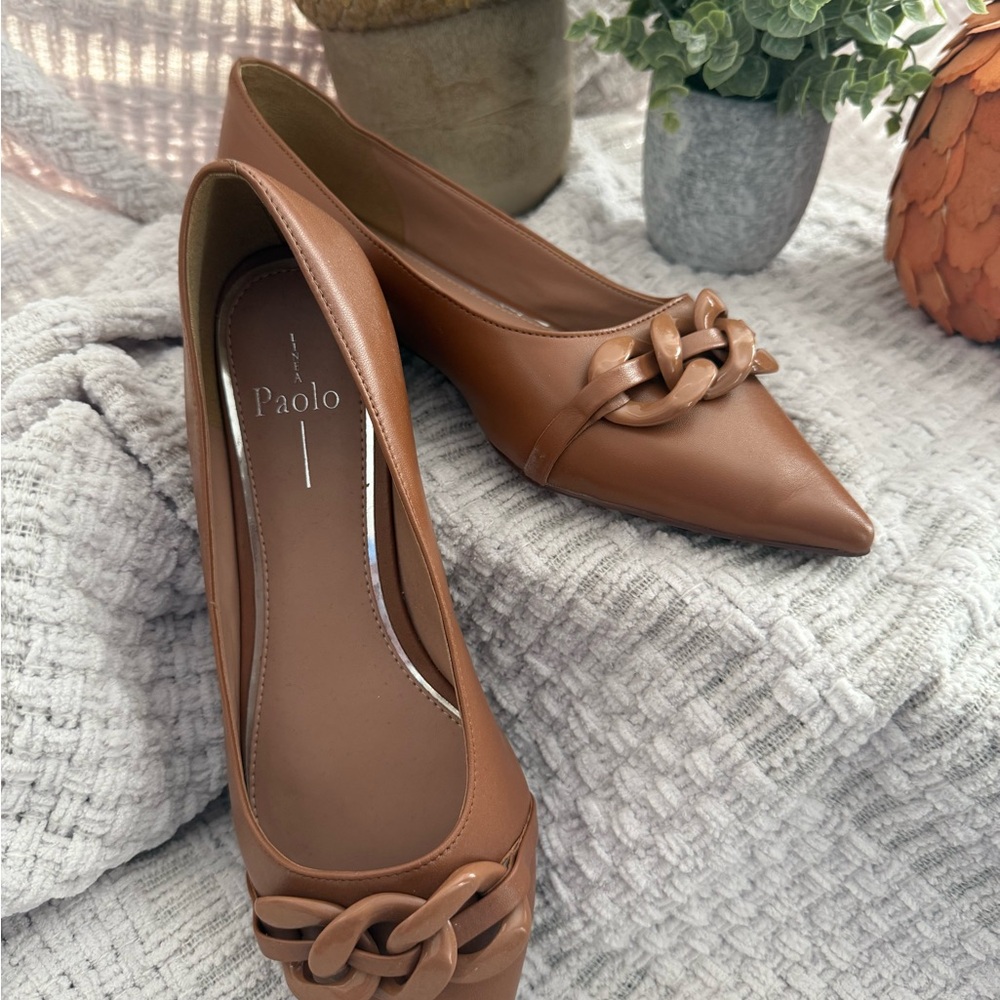 Paolo Women's Tan Leather Loafers